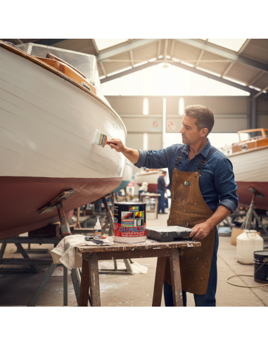 Smalto Sintetico Marino Lucido Per Legno E Ferro Bianco 500 Ral 9010 0,75 L