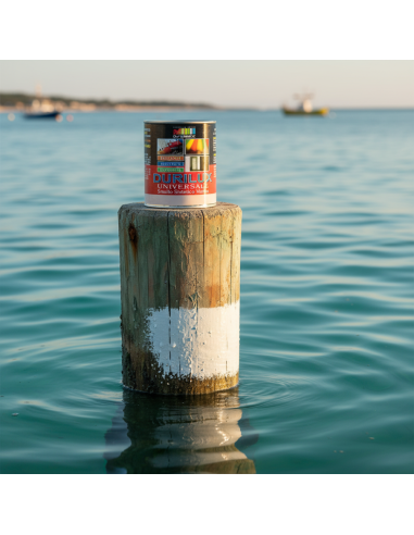 Smalto Sintetico Marino Lucido Per Legno E Ferro Bianco 500 Ral 9010 0,75 L