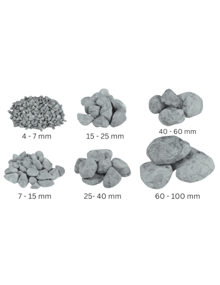 Ciottoli Occhialino Grigio Naturale Per Design Esterni Eleganti 15/25 mm Sacco 25 kg