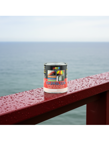 Smalto Sintetico Marino Lucido Per Legno E Ferro Rosso 514 Ral 3000 DURIPLASTIC - foto 5