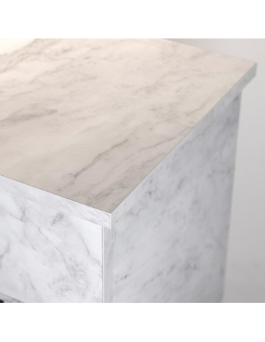 Camino A Bioetanolo Bellini In Legno Effetto Marmo Bianco Design Made In Italy