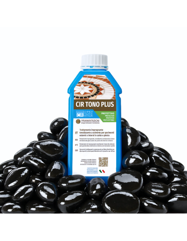 Ciottoli Nero Ebano Effetto Bagnato Brillante Con CIR TONO PLUS Protettivo