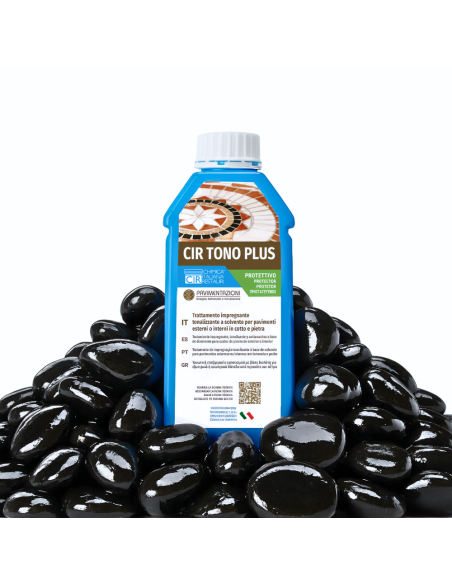 Ciottoli Nero Ebano Effetto Bagnato Brillante Con CIR TONO PLUS Protettivo