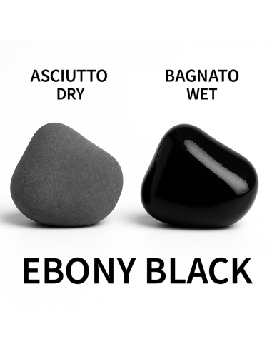 Ciottoli Nero Ebano Effetto Bagnato Brillante Con CIR TONO PLUS Protettivo