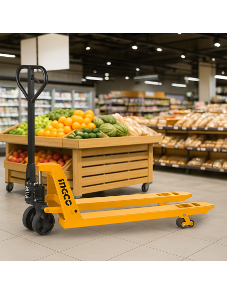 Transpallet Ingco Carico Max 2,5T Forche 550 x 1150 mm Colore Giallo Logistica