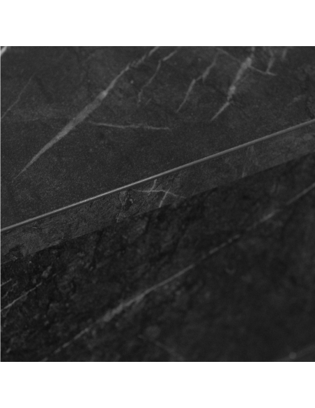 Camino A Bioetanolo Bellini Elegante Legno Effetto Marmo Nero Design Made In Italy