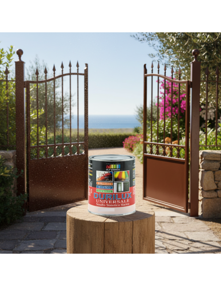 Smalto Sintetico Marino Lucido Per Legno E Ferro Marrone 512 Ral 8019