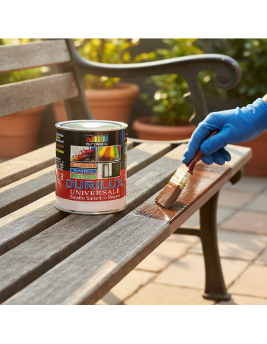 Smalto Sintetico Marino Lucido Per Legno E Ferro Marrone 512 Ral 8019