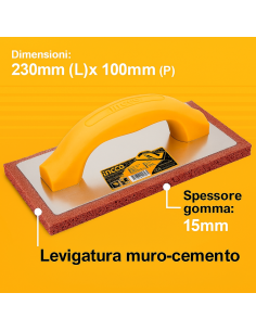 Frattone Professionale In Gomma 230x100 mm Intonaco Stucco Muratura   2