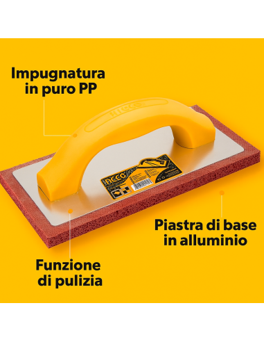 Frattone Professionale In Gomma 230x100 mm Intonaco Stucco Muratura  