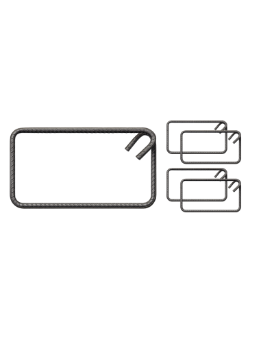 Staffe Antisismiche Armatura Ferro 20x40 cm Strutture Cemento Formati Multipli