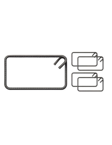 Staffe Antisismiche Armatura Ferro 20x40 cm Strutture Cemento Formati Multipli