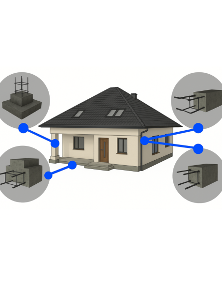 Staffe Antisismiche Armatura Ferro 20x40 cm Strutture Cemento Formati Multipli