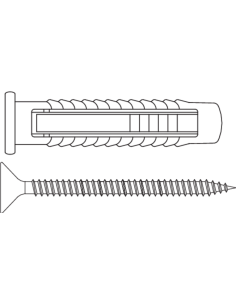 Tassello FX Universale In Nylon 10x50 Con Vite Zincata TPS Pozidriv Pezzi 25 2