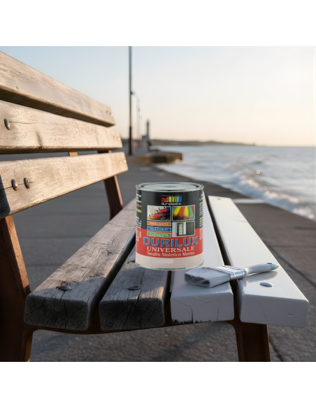 Smalto Sintetico Marino Lucido Per Legno Ferro Grigio Perla 519 Ral 7001 2,5 L