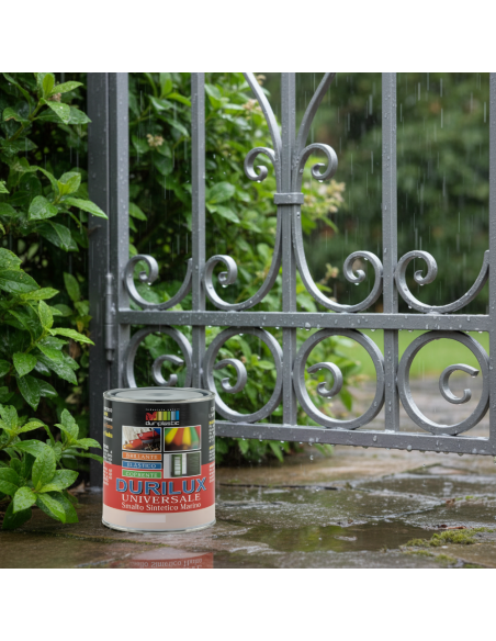 Smalto Sintetico Marino Lucido Per Legno Ferro Grigio Perla 519 Ral 7001 2,5 L