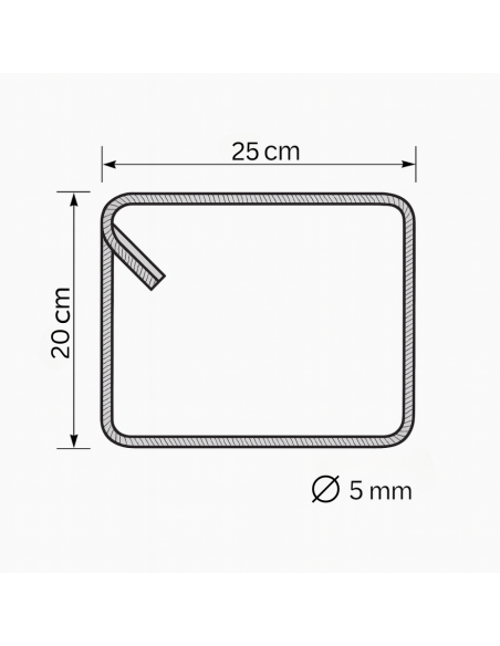 Staffa Chiusa Antisismica Armatura Ferro 20 x 25 cm Strutture Cemento 1 Pezzo FORTUNATO - foto 3