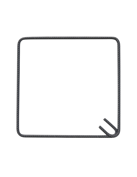Staffa Chiusa Antisismica Armatura Ferro 40 x 40 cm Strutture Cemento 1 Pezzo