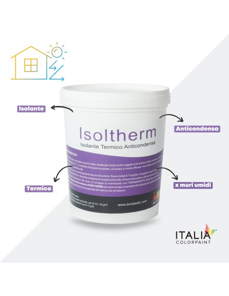 Isoltherm Fissativo Murale Termoisolante Anticondensa Isolante Aggrappante Italia ColorPaint - foto 2