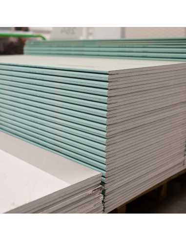 Lastra Cartongesso Gypsotech BA13 Aqua H2 Ambienti Umidi 1200x2000 mm Fassa