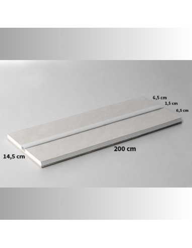 Semilavorato Cartongesso Fibra Alluminio Led 14,5x200 cm 5 Pezzi 10 m Lineari