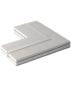 Semilavorato Cartongesso Fibra Alluminio Luce Led Angolo 14,5x29x29 cm 2 Pezzi