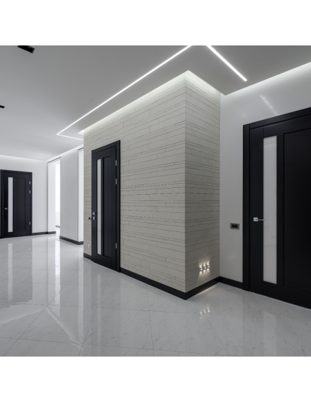 Semilavorato Cartongesso Fibra Alluminio Luce Led Angolo 14,5x29x29 cm 2 Pezzi