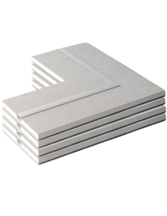 Semilavorato Cartongesso Fibra Alluminio Luce Led Angolo 14,5x29x29 cm 4 Pezzi