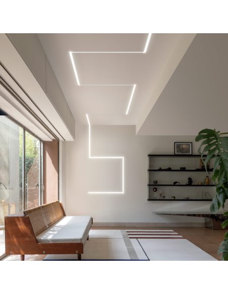 Semilavorato Cartongesso Fibra Alluminio Luce Led Angolo 14,5x29x29 cm 4 Pezzi