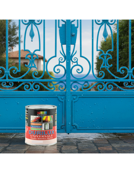 Smalto Sintetico Marino Lucido Per Legno E Ferro Celeste 516 Ral 5012