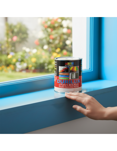 Smalto Sintetico Marino Lucido Per Legno E Ferro Celeste 516 Ral 5012