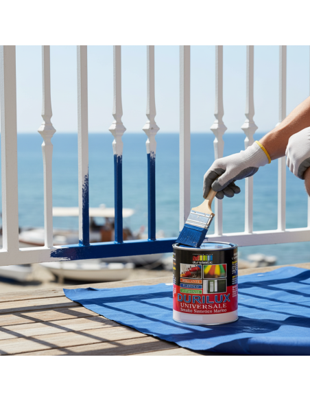 Smalto Sintetico Marino Lucido Per Legno E Ferro Blu 537 Ral 5017