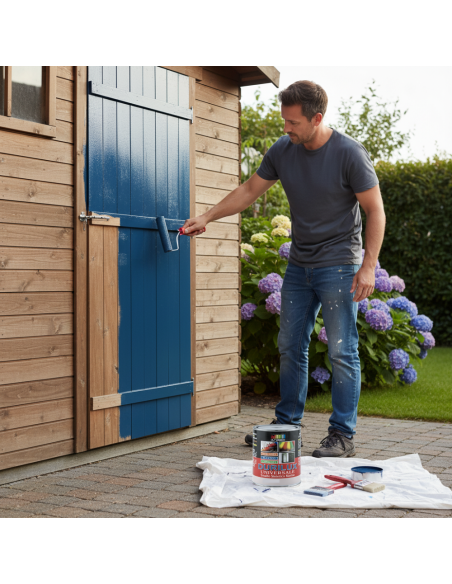 Smalto Sintetico Marino Lucido Per Legno E Ferro Blu 537 Ral 5017