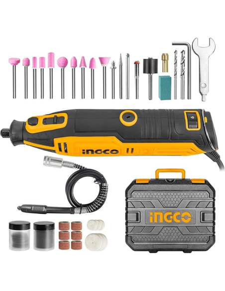 Minismerigliatrice Flessibile 130 W + 109 Accessori Taglio Levigatura Lucidatura