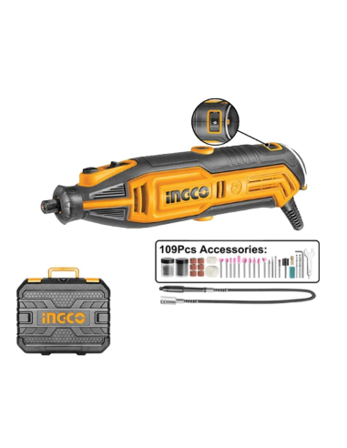 Minismerigliatrice Flessibile 130 W + 109 Accessori Taglio Levigatura Lucidatura