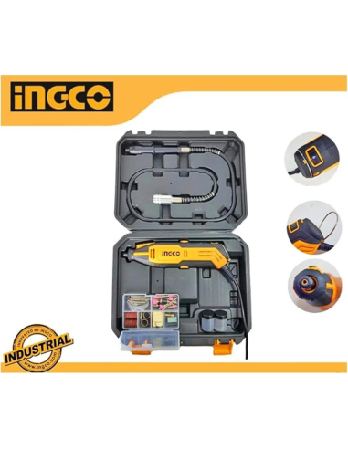 Minismerigliatrice Flessibile 130 W + 109 Accessori Taglio Levigatura Lucidatura