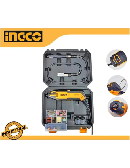 Minismerigliatrice Flessibile 130 W + 109 Accessori Taglio Levigatura Lucidatura