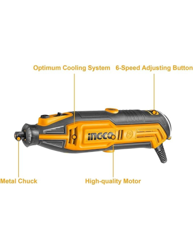 Minismerigliatrice Flessibile 130 W + 109 Accessori Taglio Levigatura Lucidatura