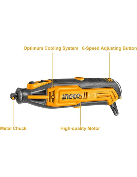 Minismerigliatrice Flessibile 130 W + 109 Accessori Taglio Levigatura Lucidatura