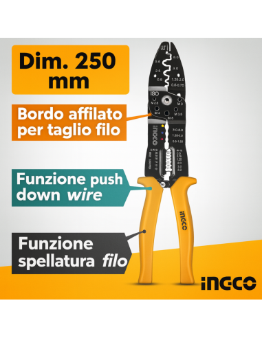 Pinza Spellacavi Professionale Funzione Spellatura Fili Dimensioni 250 mm