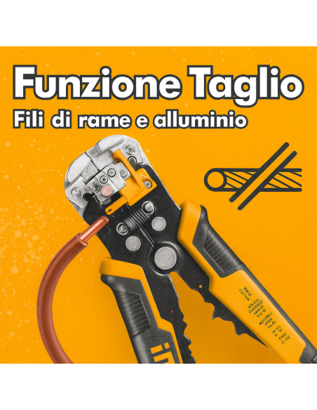 Pinza Spellafili Multifunzione 3 In 1 Automatica Spelatura Taglio Crimpatura