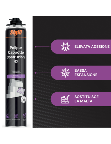 Schiuma Poliuretanica Polipur Cappotto B2 Matic 800 ml