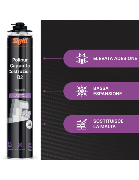 Schiuma Poliuretanica Polipur Cappotto B2 Matic 800 ml