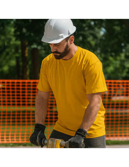 T-shirt Zanzibar Manica Corta Colore Giallo 100% Cotone Traspirante Leggera