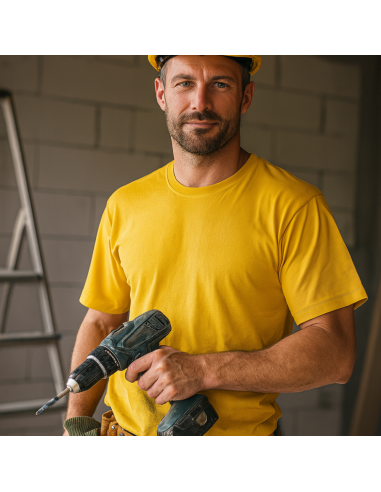 T-shirt Zanzibar Manica Corta Colore Giallo 100% Cotone Traspirante Leggera