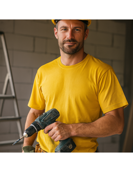 T-shirt Zanzibar Manica Corta Colore Giallo 100% Cotone Traspirante Leggera