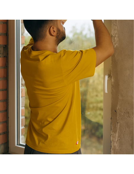 T-shirt Zanzibar Manica Corta Colore Giallo 100% Cotone Traspirante Leggera