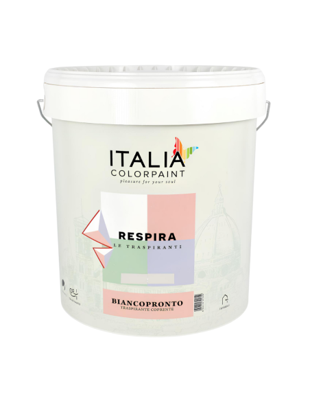 Idropittura Traspirante Coprente Bianca Vari Formati Respira Biancopronto