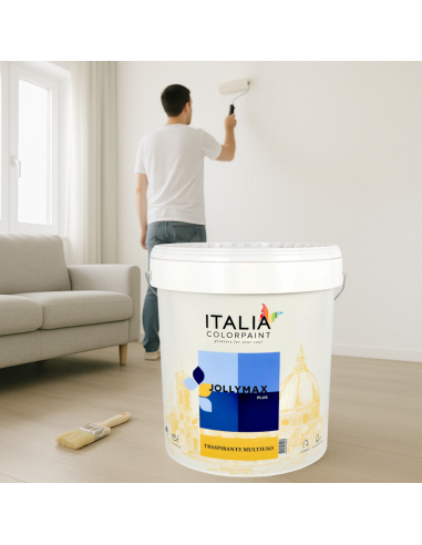 Idropittura Murale Traspirante Multiuso Bianca Jollymax Plus Vari Formati