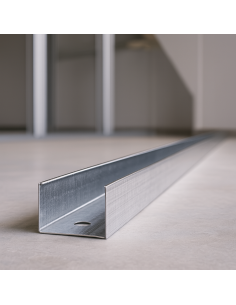 Guida U Standard 1,5 m Preforata Sp 0,6 mm Per Cartongesso 28x16x28 mm 1 Pezzo 2